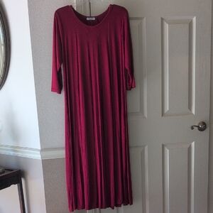 Hotouch XL Garnet Red Maxi Dress